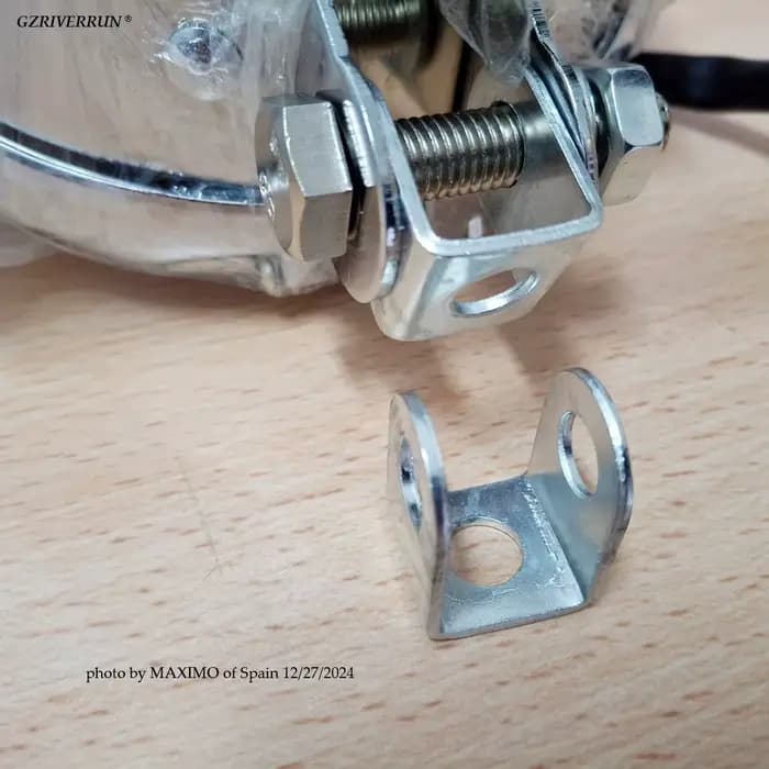 Support de fixation pour phare et projecteur en acier inoxydable pour moto Cafe Racer Custom