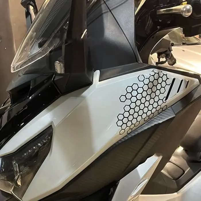 Autocollant de casque de moto en nid d'abeille