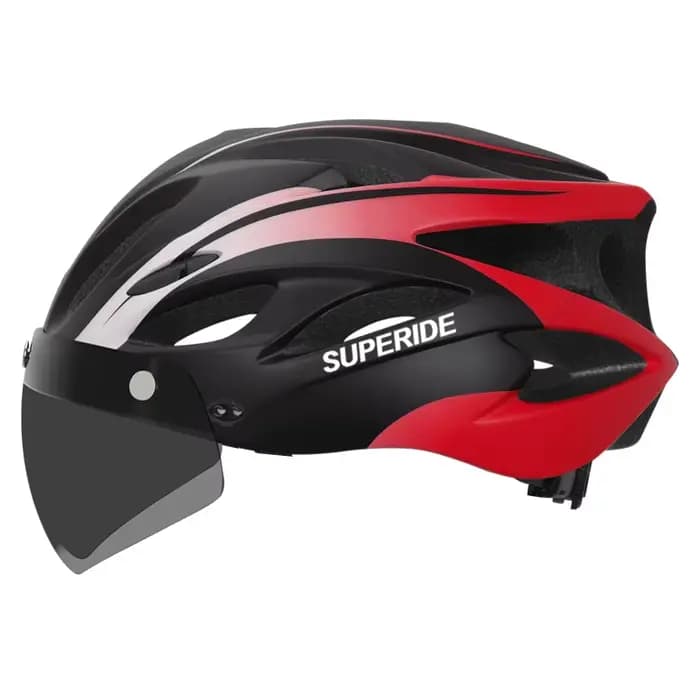 VICTGOAL Herren Fahrrad Helm Rückleuchte Magnetische Brille UV400 Linse Sonnenblende