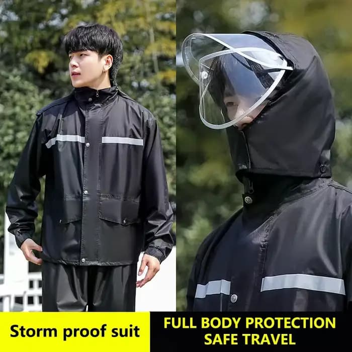 1 ensemble manteau à capuche et pantalon combinaison de pluie pour femmes hommes équipement