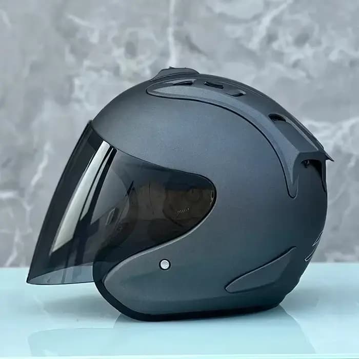 3/4 casque ouvert Ram4 gris mat