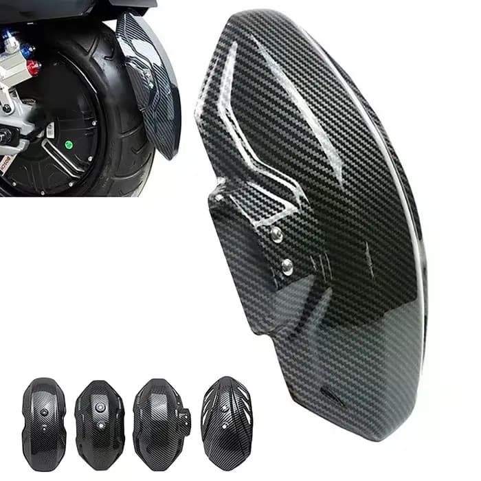 Garde-boue de moto en fibre de carbone texturée
