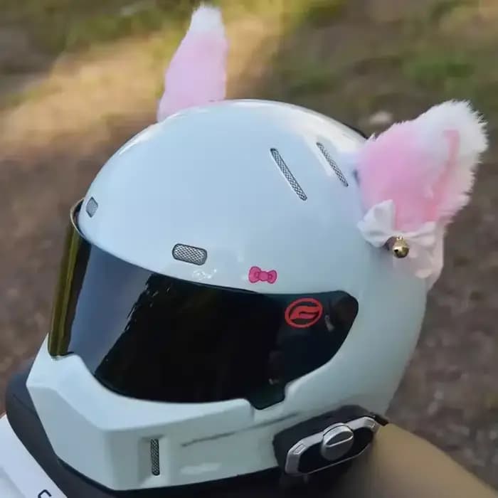 Casque de moto en peluche