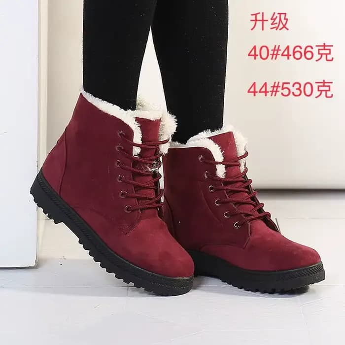 2025 hiver nouvelle mode femmes bottes épaissi chaud coton chaussures daim semelle épaisse antidérapant femme baskets bottes de neige décontractées