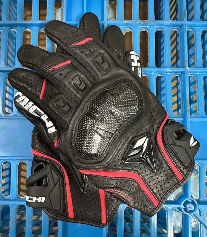 Gants de Moto en cuir véritable pour hommes