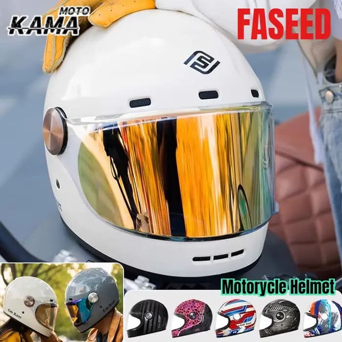 FASEED Dernier modèle de casque intégral rétro pour moto