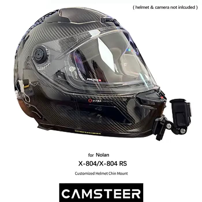 Support de mentonnière pour casque Nolan X-804 RS compatible avec les caméras GoPro Hero 13 12 11 10 9 Insta360 Ace Pro2 go3 go3s DJI Action 6 5Pro 4 Nano