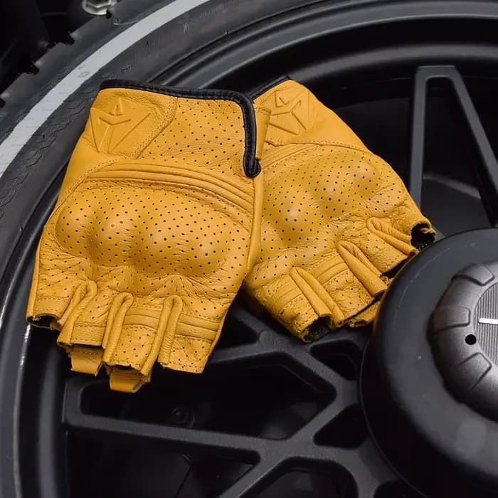 Gants de Moto en cuir de vache de mouton sans doigts