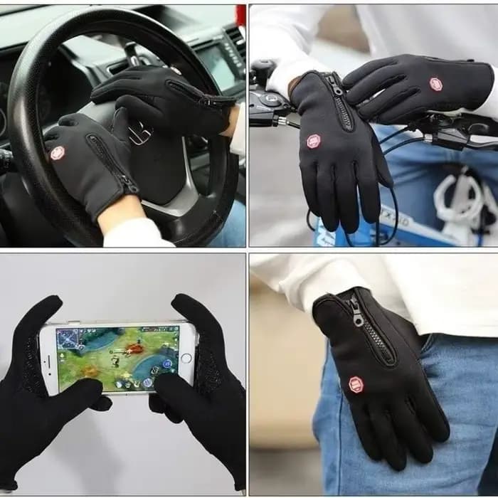 Gants d'hiver pour hommes imperméables coupe-vent froid