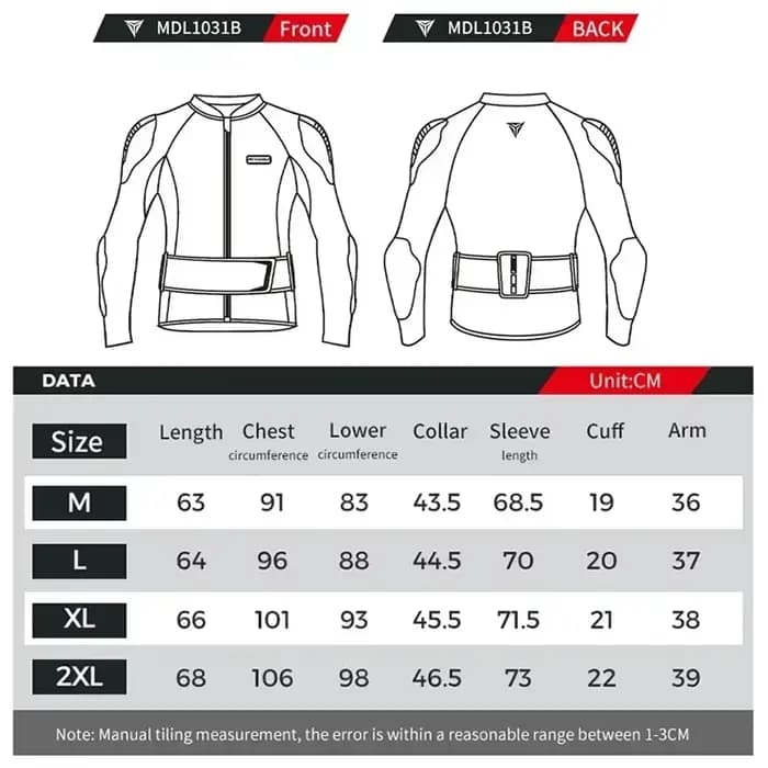 Veste de Moto à armure douce et respirante