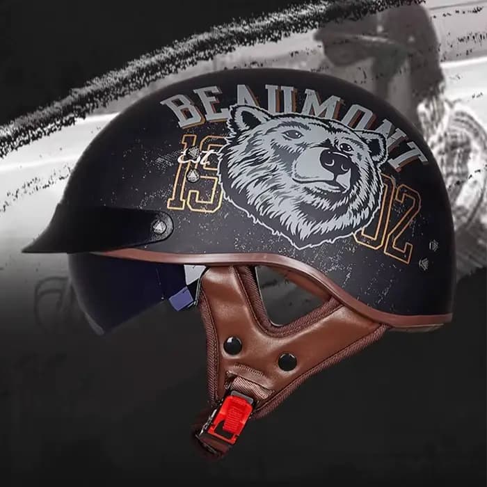 Casque semi-casque de moto électrique pour hommes et femmes