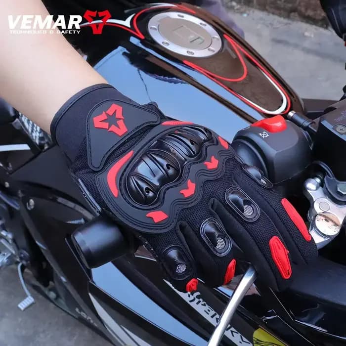 Gants de moto d'été hommes femmes doigt complet écran tactile