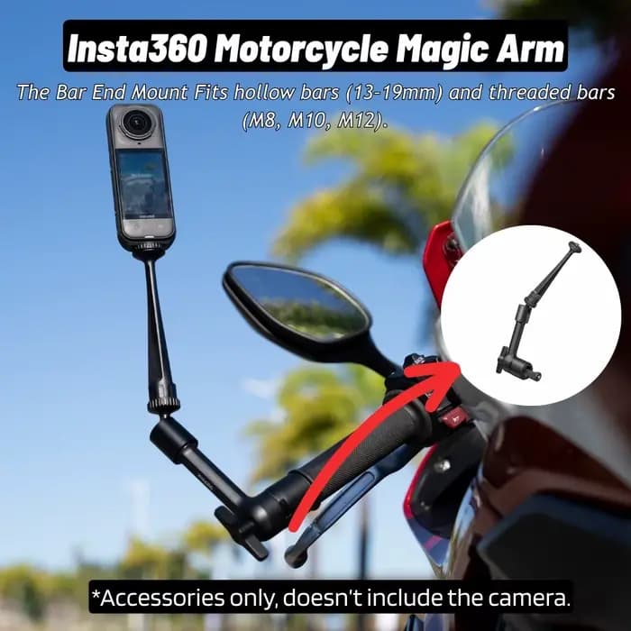 Support de fixation pour guidon de moto Insta360 Magic Arm