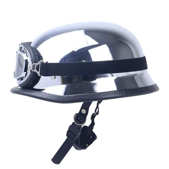 DOT – casque de moto de couleur Chrome argent miroir