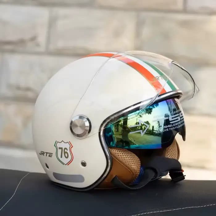 Casque de Moto rétro TT & CO approuvé DOT