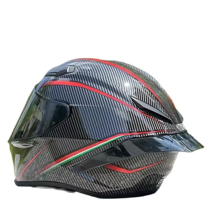 Casque de sécurité de course quatre saisons grand Spoiler noir rouge