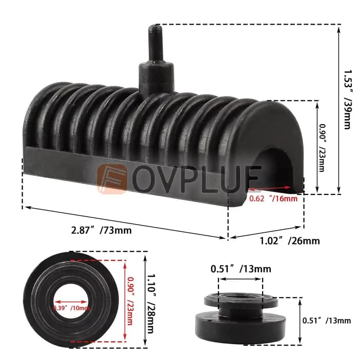 Accessoires pour moto Sac de selle Support en caoutchouc Grommets Kit de coussins pour Harley Touring Road King CVO