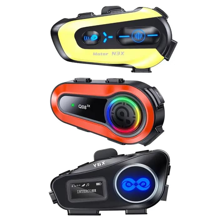 Casque de moto avec interphone Bluetooth et microphone