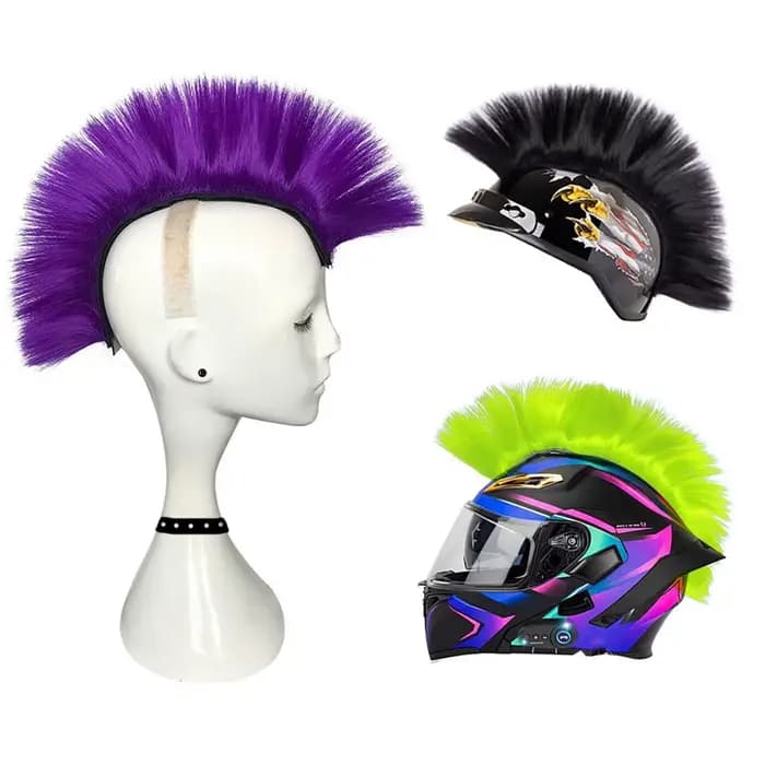 Mohawk-Autocollants de tresses de casque de moto pour hommes