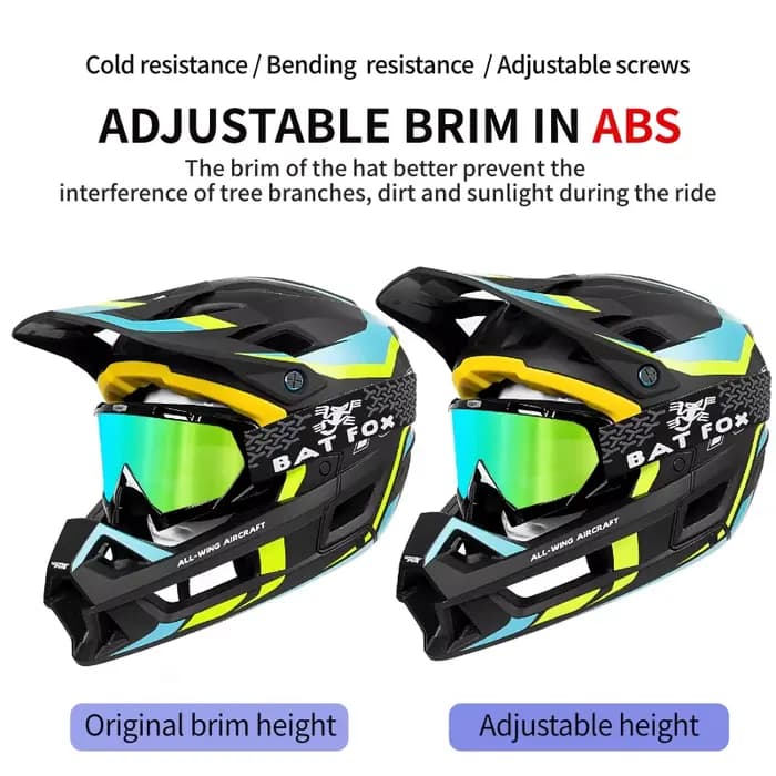 BATFOX casque intégral vtt vélo de montagne moto intégré course tout-terrain multicolore bloc de tête chapeau casques