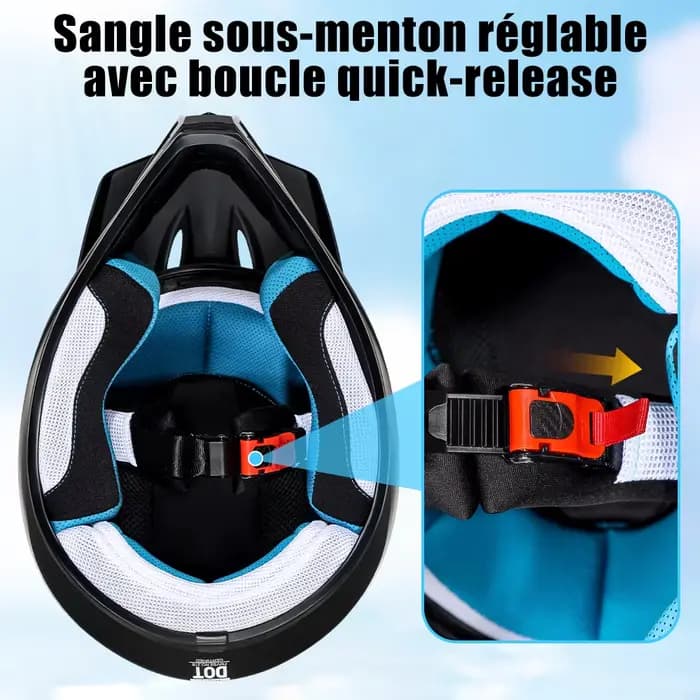 Casque de motocross pour enfants et adolescents
