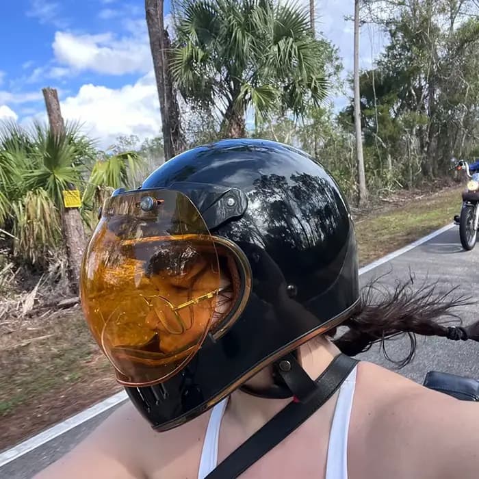 Casque bulle visières Vintage moto casques visage ouvert rabattable