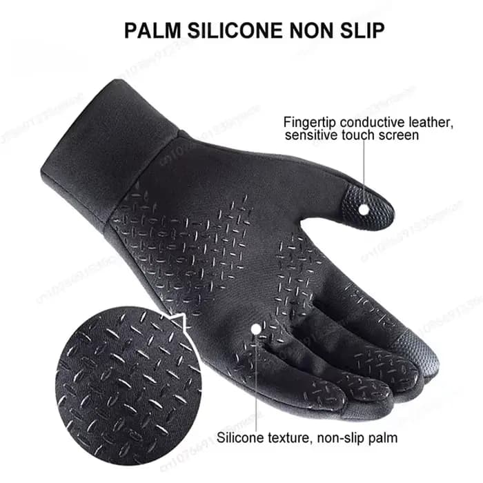 Gants de cyclisme d'hiver chauds moto vélo randonnée