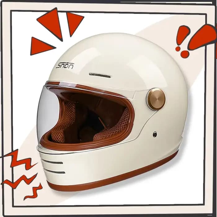 Casque ouvert vintage certifié DOT - Style rétro | Équitation d'été fraîche et confortable