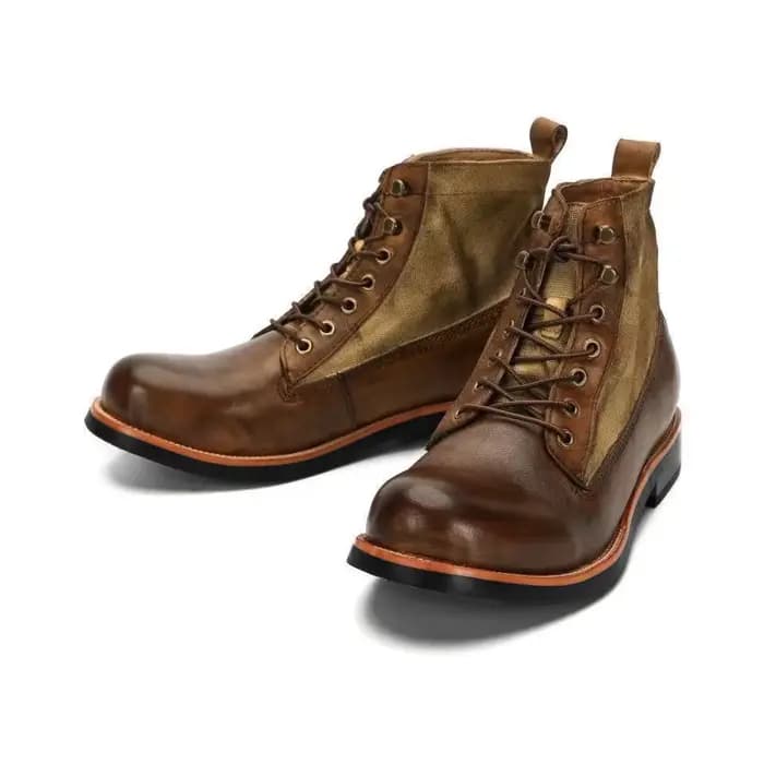 Bottes de moto courtes faites à la main pour hommes