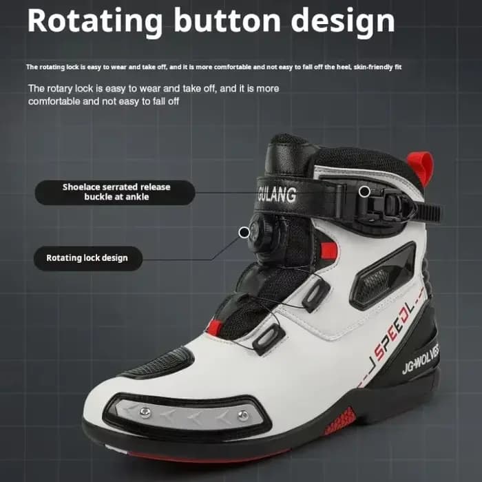 Wolf – bottes de moto en cuir pour hommes