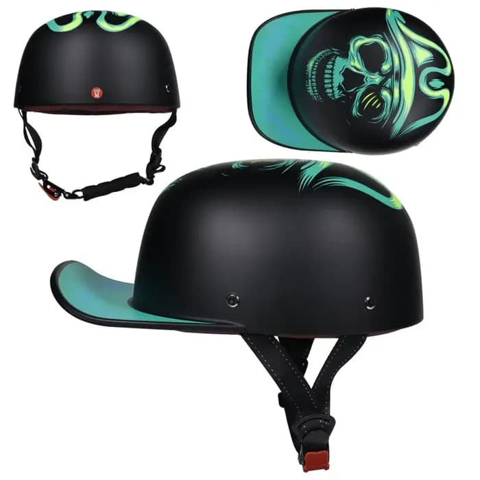 Casque de moto demi-visage pour hommes et femmes
