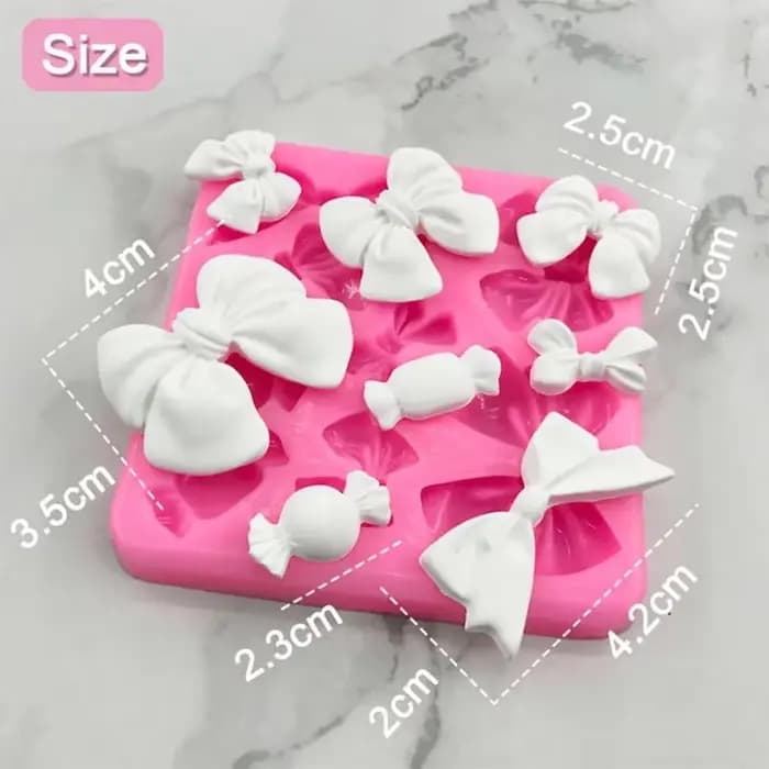 1 pièce d'outils de décoration de gâteaux, accessoires de pâtisserie et de cuisine, moule en résine en forme de nœud, moule en silicone