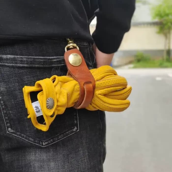Uglybros – gants de moto rétro en cuir véritable