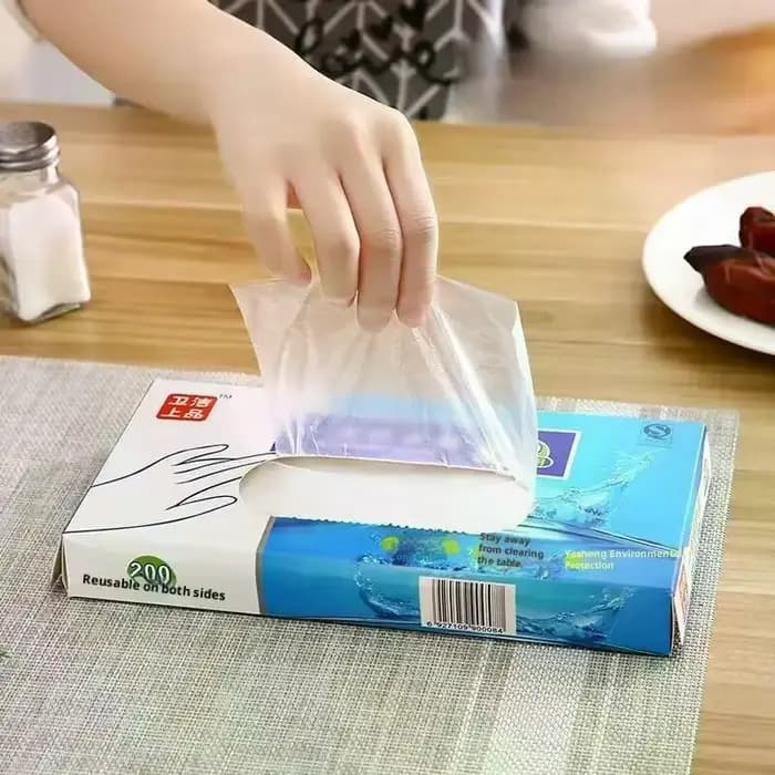 100/200 pièces gants sans Latex PE gants jetables Transparent antidérapant acide sécurité du travail de qualité alimentaire gants de nettoyage ménager