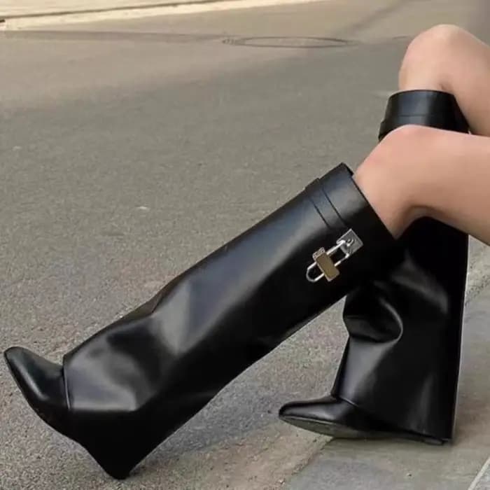 Bottes de motard Sexy au dessus du genou pour femmes