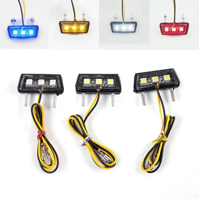 Lumière LED étanche pour plaque de planificateur de moto, modification, 12V