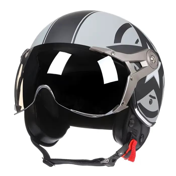 NOUVEAU 2024 Casque Moto Vintage Jet Unisexe Certifié DOT 3/4