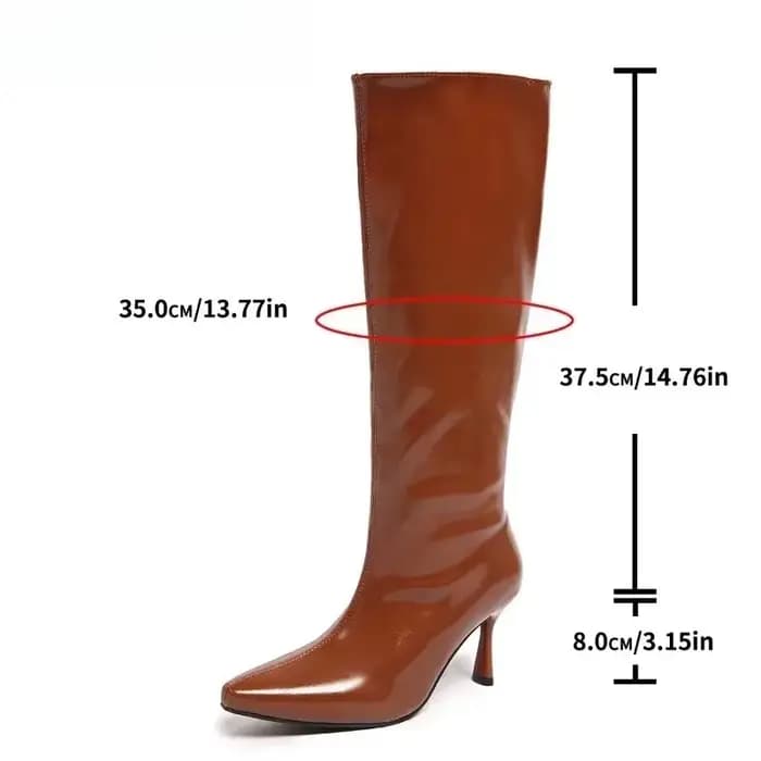 Bottes hautes à talons fins pour femmes, style streetwear, à bout pointu, chaussures de soirée, bottines longues modernes pour femmes, Zapatos De Mujer
