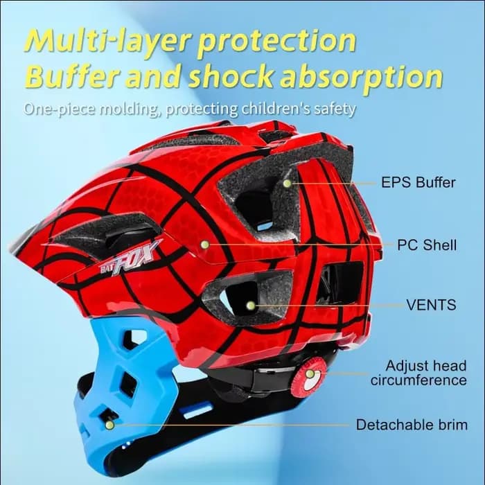 BATFOX vtt casque intégral vélo pour enfants détachable Casco vtt