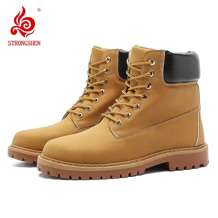 Hommes bottes hautes chaussures en cuir