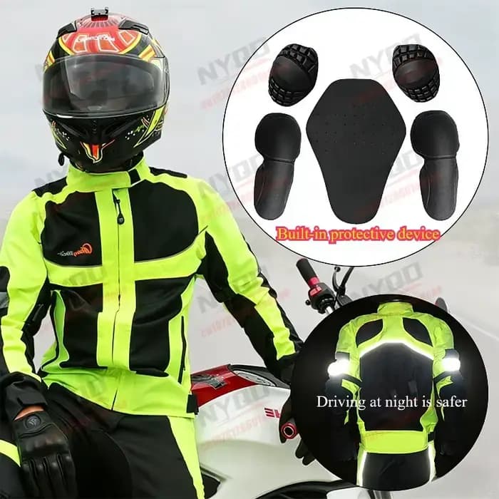 Veste de moto réfléchissante respirante d'été pour hommes et femmes