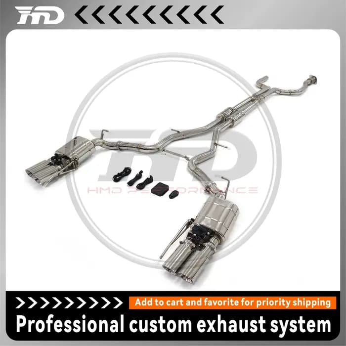 HMD système d'échappement en acier inoxydable Performance Catback échappement complet pour Cadillac CT6 3.0T 2016 + avec valve voiture