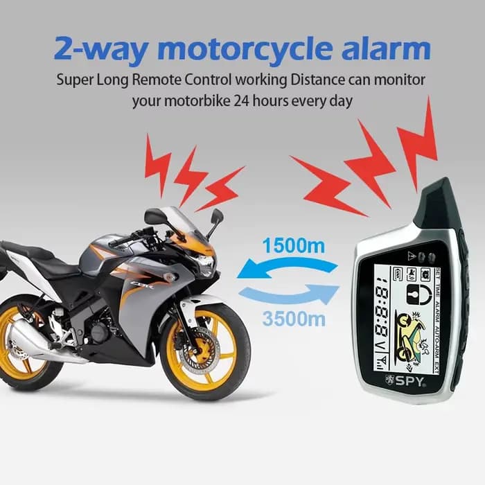 Accessoires anti-vol pour moto, système d'alarme bidirectionnel pour moto 12V
