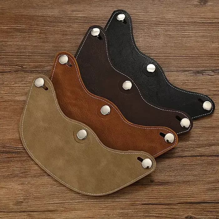 Casque de moto vintage en cuir PU