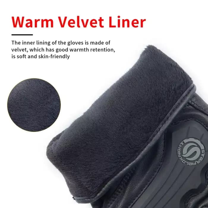 SFK gants de moto imperméables en cuir véritable équipement de Protection résistant au froid hommes thermique hiver chaud coupe-vent articles de Ski d'escalade