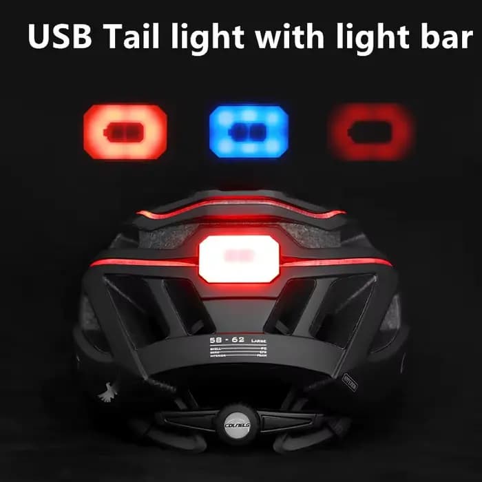 COLNELS casque de cyclisme professionnel chargeur USB feu arrière avec barre lumineuse Sports d'équitation en plein air