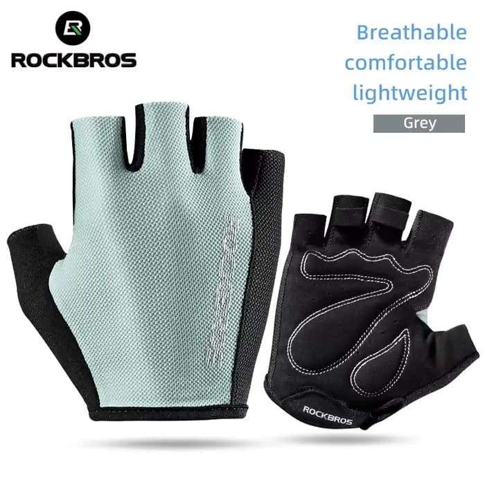 ROCKBROS gants de vélo demi doigt été respirant anti-dérapant SBR Pad antichoc vtt route