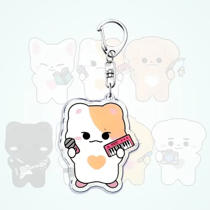 Porte-clés en acrylique inspiré de Kpop, porte-clés pour sac d'accessoires, pendentif design périphérique de célébrité, porte-clés bijoux, cadeaux GérGifts