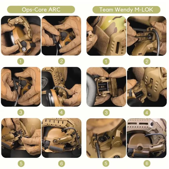 Adaptateur de Rail de casque tactique pour PELTOR ComTac