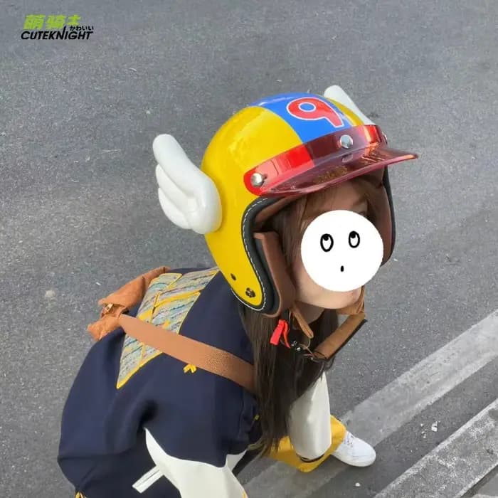 Mignon rétro casque de billard moto 3/4